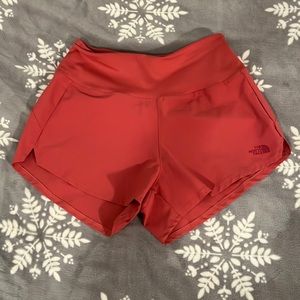 North face running shorts with back zipper pocket